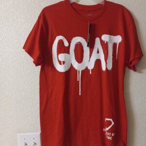 Fashion Nova Men Diamond Goat Short Sleeve Tee - Red size medium